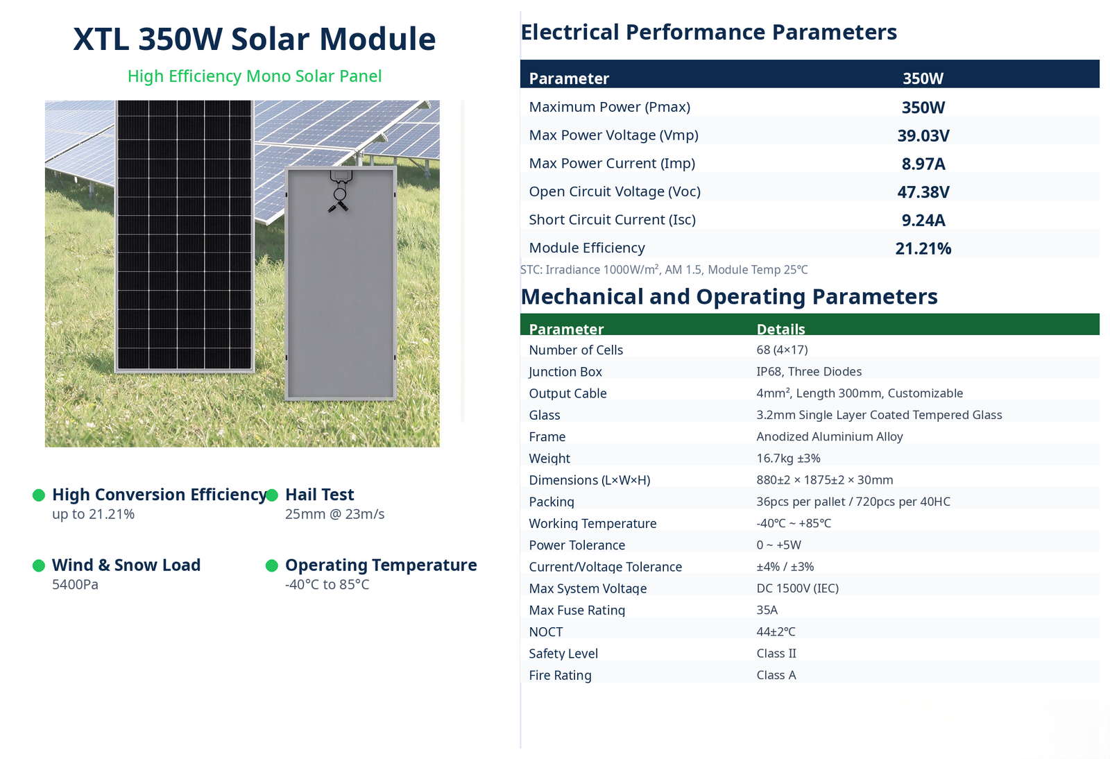 XTL 350W Solar Module